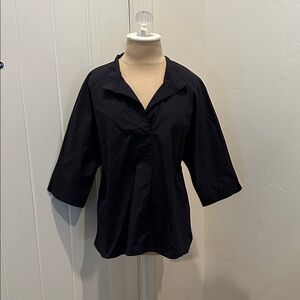 Antonelli Firenze Black Women's Collared Top